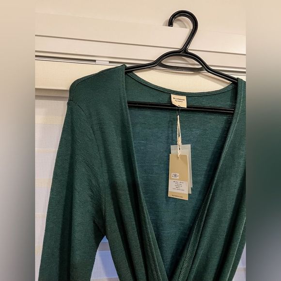 🐑By Basics🐑 Merino Wool Wrap Dress / Size L - Picture 3 of 9